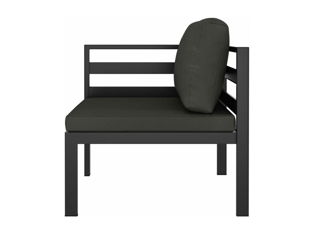 Set di mobili da giardino da 9 pezzi con cuscini, alluminio, antracite, 85251FONO