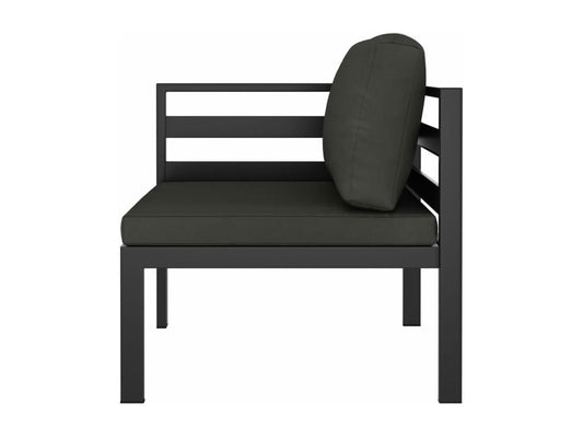 Set di mobili da giardino da 9 pezzi con cuscini, alluminio, antracite, 85251FONO