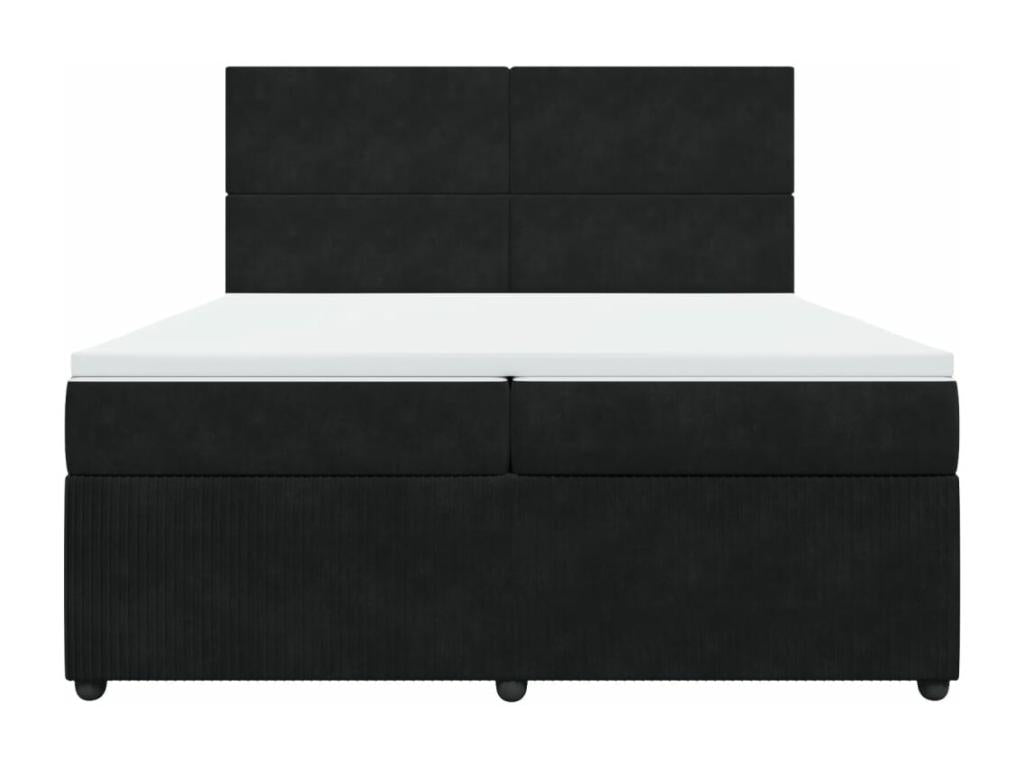 Rete e materasso Maisonpuretop, nero, 200x200 cm, velluto, 18013NIMI
