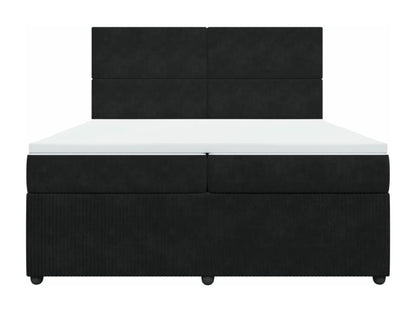 Rete e materasso Maisonpuretop, nero, 200x200 cm, velluto, 18013NIMI