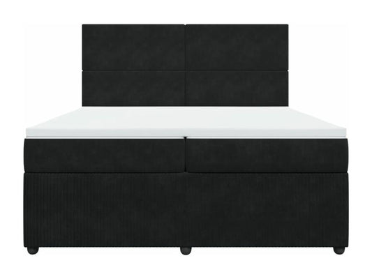 Rete e materasso Maisonpuretop, nero, 200x200 cm, velluto, 18013NIMI