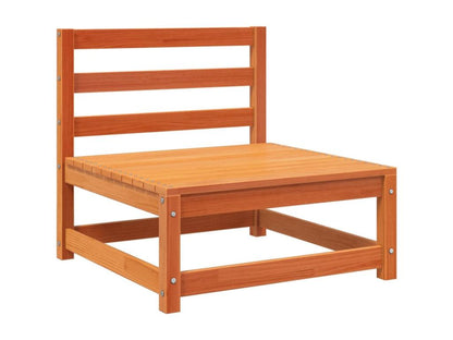 Set di mobili da giardino da 7 pezzi, finitura cerata marrone, legno massello di pino, 33276EFGJ