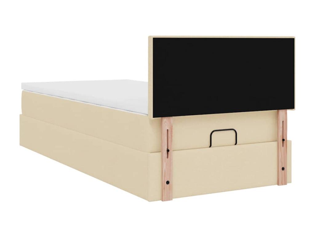 Struttura letto pouf con materasso crema 80x200 cm tessuto 71390LNIH