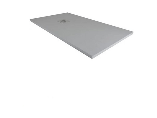 Piatto doccia extra sottile Calmetop 75x155 cm, grigio scuro RAL 7005, in resina sintetica e polvere di marmo con scarico libero 42889FUTX