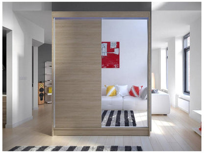 Armadio Calmetop 140, Calmetop Oak, 200x150x58cm, Ante scorrevoli, 19749FFRH