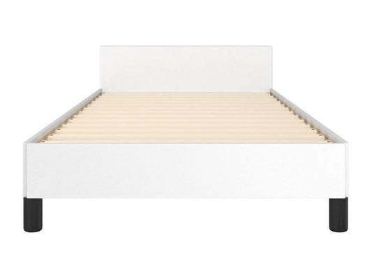 Struttura letto con testiera, materasso non incluso, bianco, 100x200 cm, 73015BOFH
