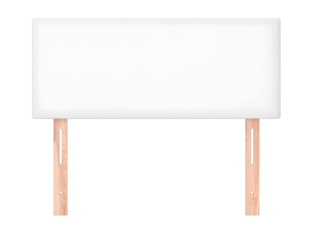 Testiera bianca 90x5x78/88 cm in similpelle 10481FHNQ