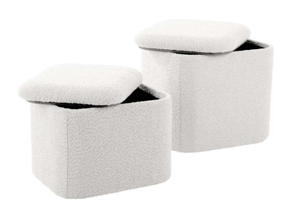 Pouf in tessuto bouclé Artvivrestore 46786RSJA