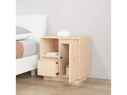 Comodini 2 pezzi, 50x34x50 cm, legno di pino massiccio, 18455JRUN
