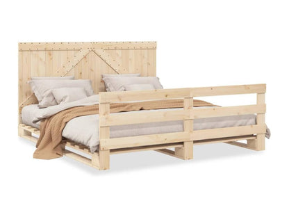 Struttura letto con testiera 200x200 cm Legno massello di pino 97494TPBI