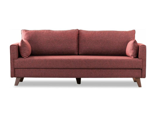 Divano Artvivrestore a 3 posti in tessuto bordeaux, 208 cm, 86548NTRB