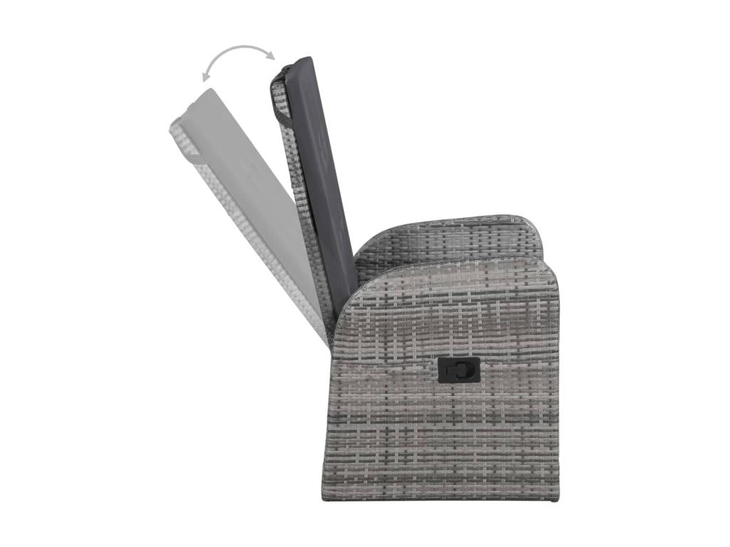Set da pranzo da giardino 5 pezzi, grigio, 45 10323GTUU