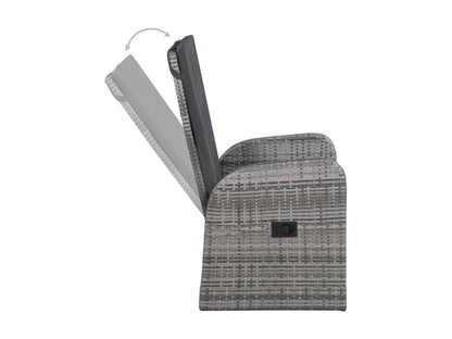 Set da pranzo da giardino 5 pezzi, grigio, 45 10323GTUU