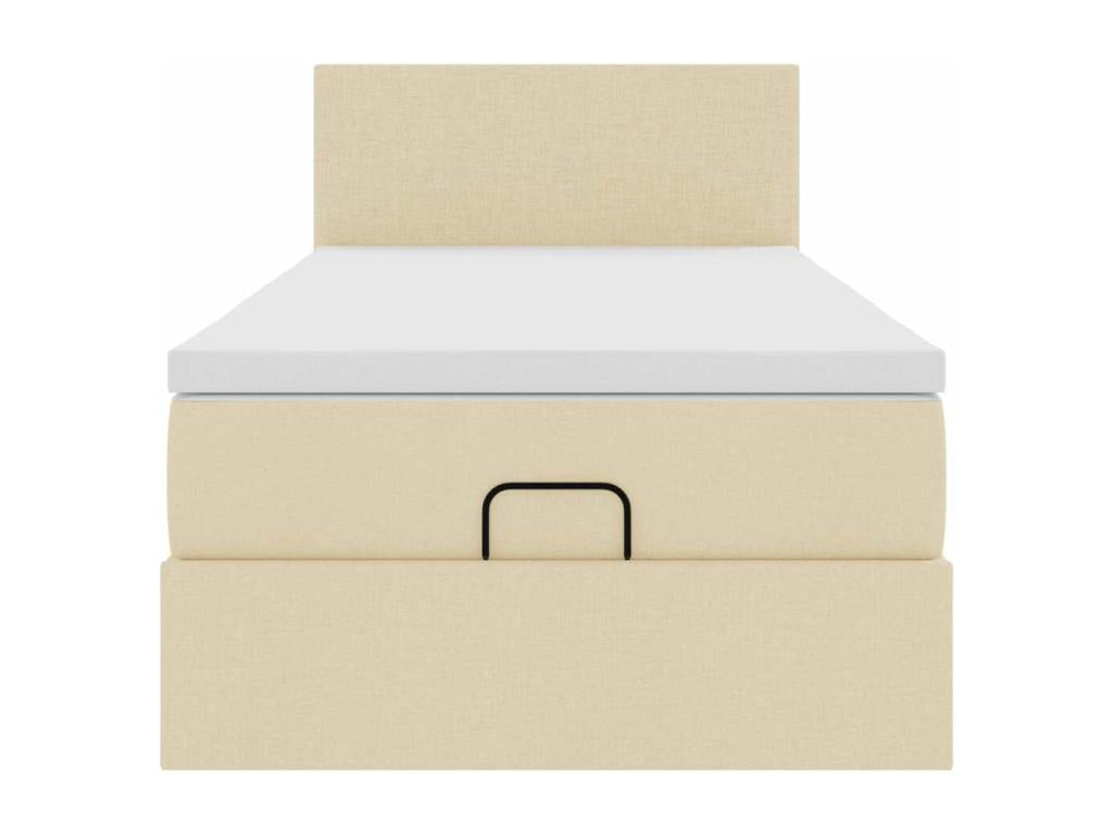 Struttura letto pouf con materasso crema 80x200 cm tessuto 71390LNIH