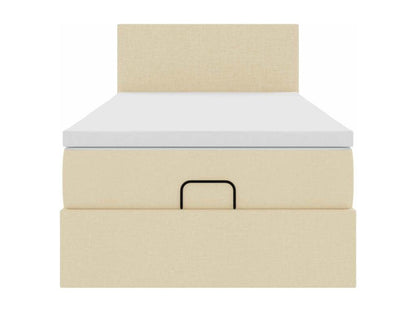 Struttura letto pouf con materasso crema 80x200 cm tessuto 71390LNIH