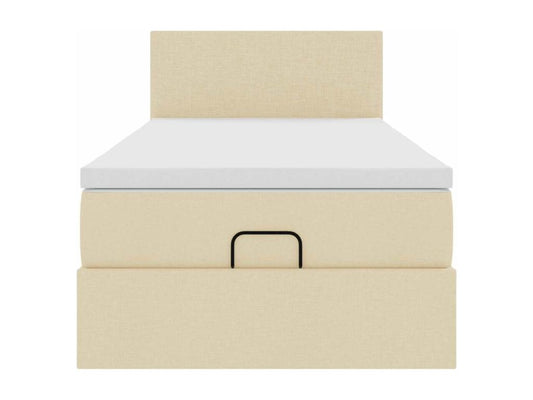 Struttura letto pouf con materasso crema 80x200 cm tessuto 71390LNIH