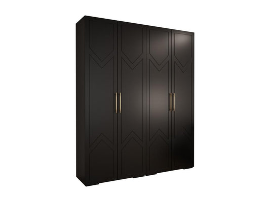 Artvivrestore Ryfel 8 236.7/200/47 Armadio a 4 ante con cerniera, nero, 35638VOKZ