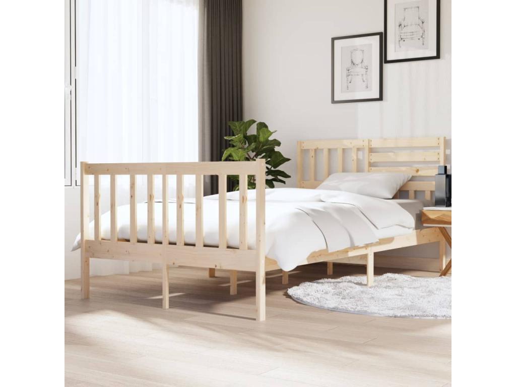Struttura letto in legno massello senza materasso 69670RAUV