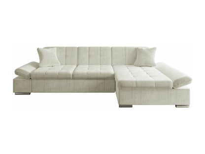 Divano angolare Calmetop 152, marrone chiaro, funzione letto, contenitore, 278x161 cm, 77470VGVL