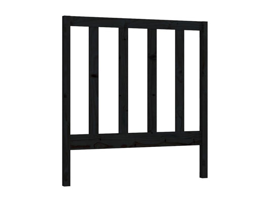 Testiera nera 95x4x100 cm in legno massello di pino 08328QXHM