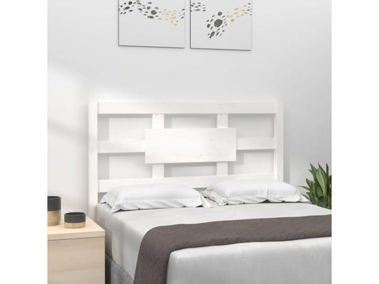 Testiera bianca 95,5x4x100 cm in legno massello di pino 40176KDPL