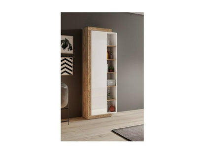 Vetrina di design della collezione Calmetop in rovere e bianco lucido. 74659TNYN