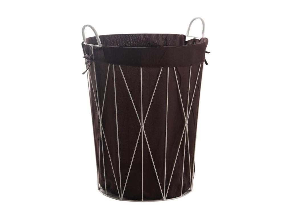 Cesto portabiancheria in metallo e cotone 98290VBGG