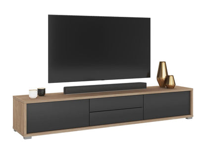 Mobile TV con 2 ante e 2 cassetti, 180 cm, Nidchicshop, Legno e Grigio, 76347UNWD
