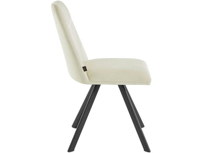 Artvivrestore - Set di 2 sedie da pranzo imbottite in velluto bianco crema 26858KYNM