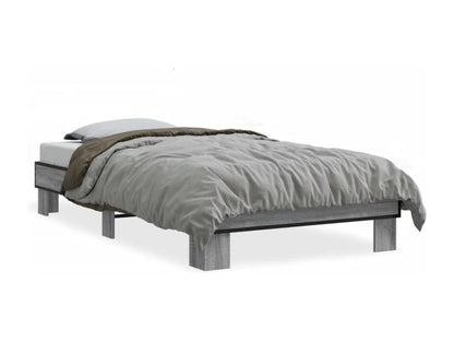 Struttura letto Maisonpuretop grigio 90x190 in legno ingegnerizzato e metallo 32896MLLW