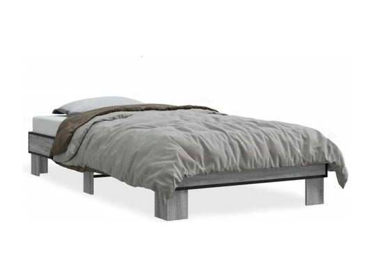 Struttura letto Maisonpuretop grigio 90x190 in legno ingegnerizzato e metallo 32896MLLW