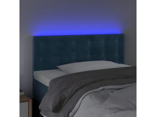Testiera LED blu scuro 100x5x78/88 cm Velluto 60253RAXK