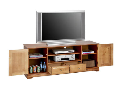Mobile TV/bar in legno di ciliegio da 60 pollici con 2 ante e 2 cassetti, L 158,8 cm A 60,3 cm P 46 cm, 16627WMND