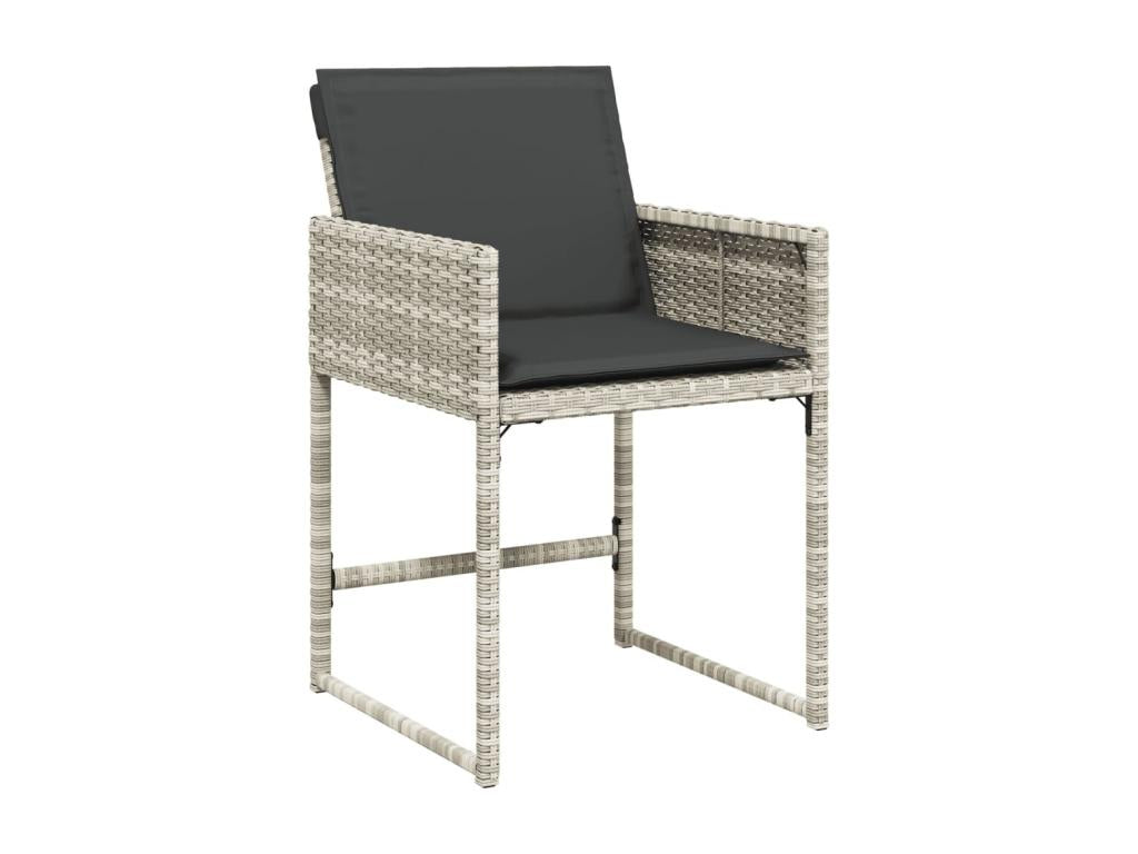 Set da pranzo da giardino da 11 pezzi con cuscini in polyrattan grigio 22543LCAA