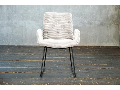 Sedia - velluto a coste bianco - Artvivrestore 66224QPFO