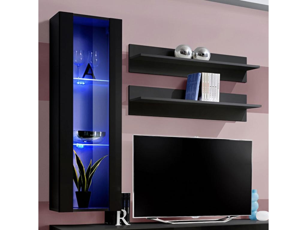 Mobile TV a parete Fly II 170 cm nero 99304RFWT