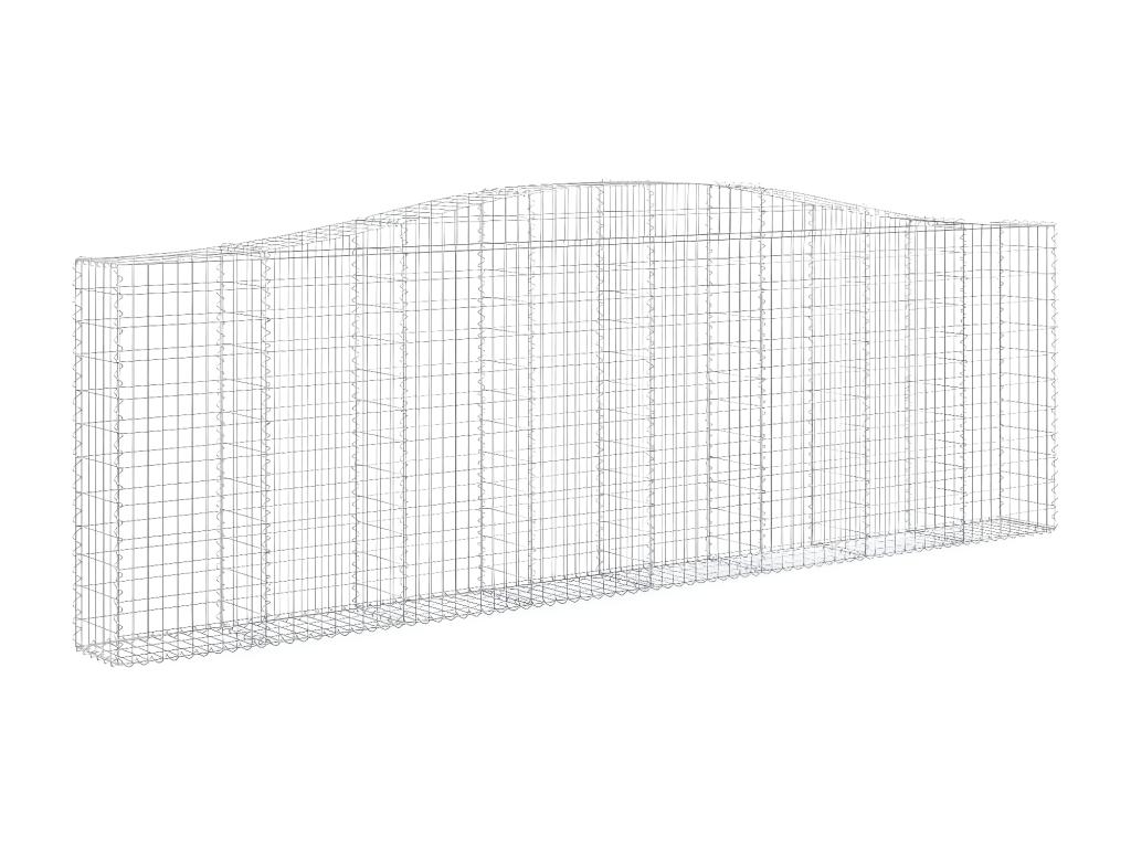 Cestini gabbioni ad arco da 8 pezzi, 400x30x120/140 cm, ferro zincato, 07364LKJP