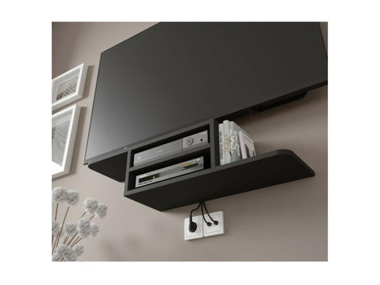 Nidchicshop Mobile TV a parete - Nero - L 90 cm 32799OVMZ