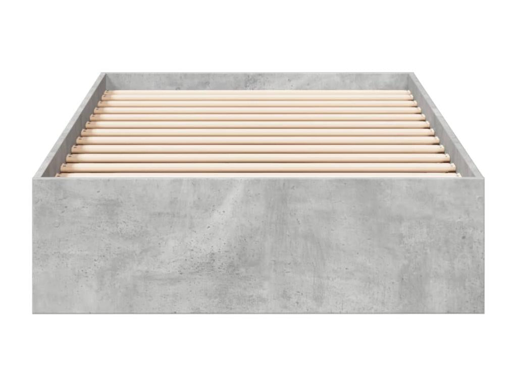 Struttura letto e cassetti, grigio cemento, 100x200 cm, legno ingegnerizzato, 52641MBWQ