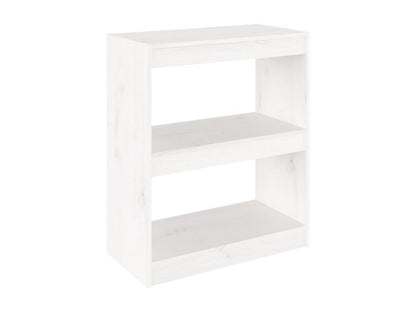Libreria/Pareti divisorie bianche 60x30x71,5 cm in legno massello di pino 30415TVQM