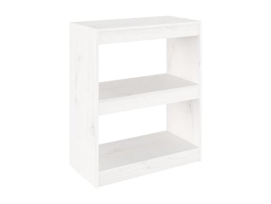 Libreria/Pareti divisorie bianche 60x30x71,5 cm in legno massello di pino 30415TVQM