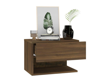 Comodini da parete, 2 pezzi, rovere marrone, 34021FJKN