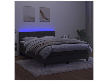 Base letto Maisonpuretop con materasso LED, grigio scuro, 140x200 cm, 60288YZGT