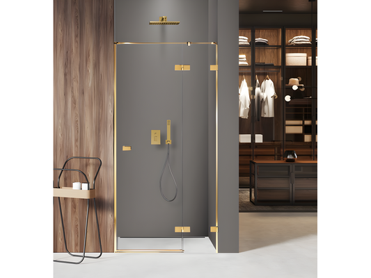 Porta doccia girevole destra da 120 cm in oro Artvivrestore GOLD 26137XYVU