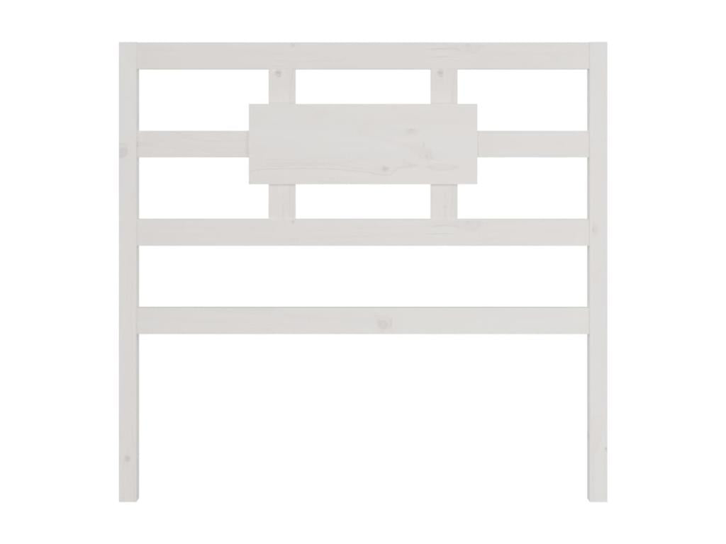 Testiera bianca 95,5x4x100 cm in legno massello di pino 40176KDPL
