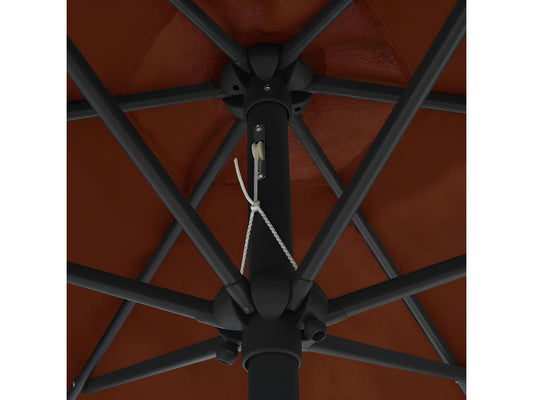 Ombrellone da esterno e palo in alluminio 270x246 cm Terracotta 14153PYQP