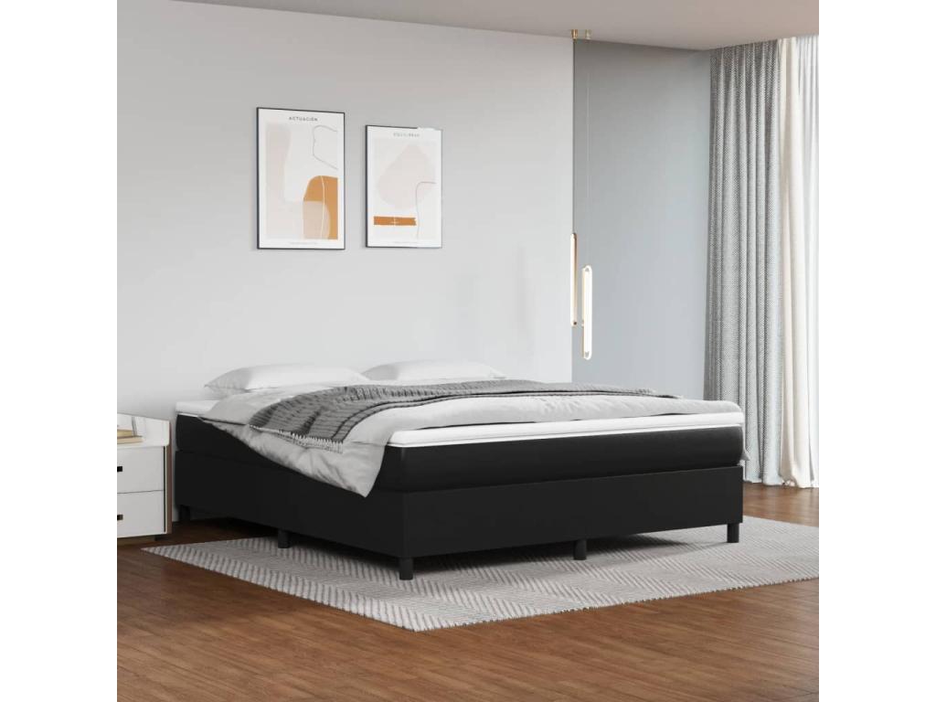 Struttura letto nera 160x200 Similpelle 58970NFBU