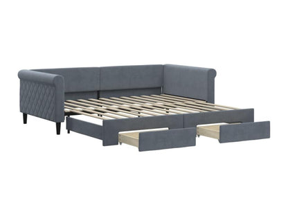 Divano letto con letto estraibile e cassetti, materasso non incluso, 100x200 cm, 20679ISII