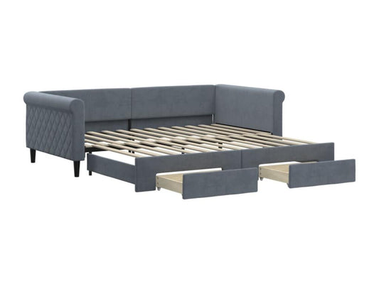 Divano letto con letto estraibile e cassetti, materasso non incluso, 100x200 cm, 20679ISII