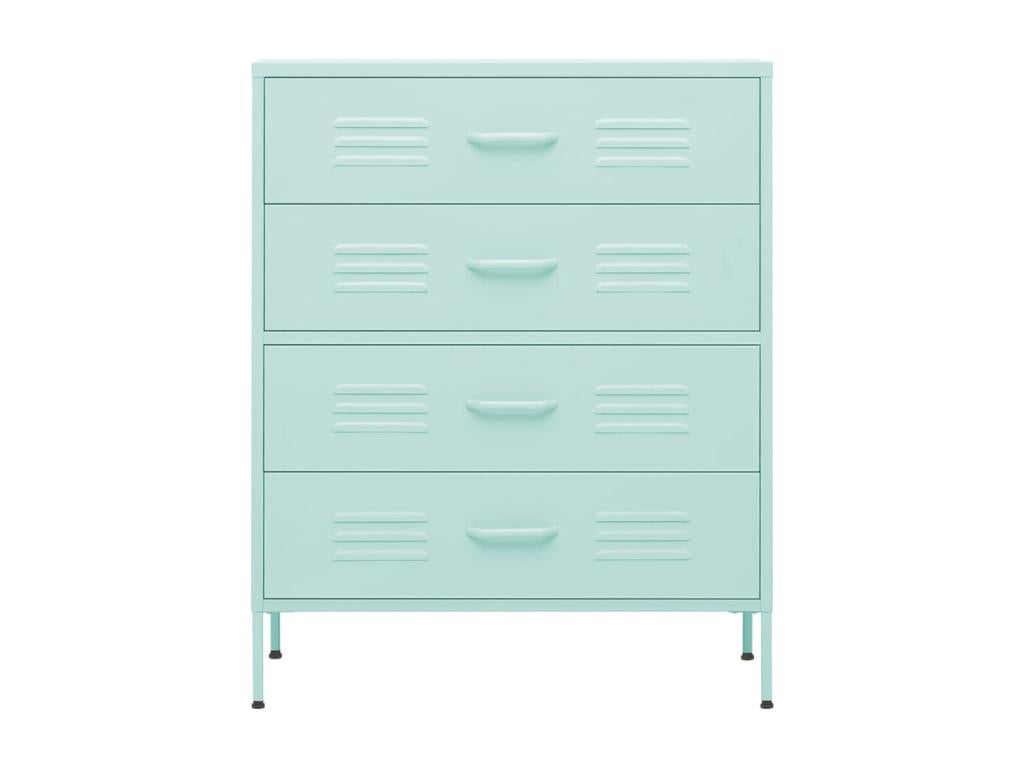 Cassettiera verde menta 80x35x101,5 cm Acciaio 93488IHYX